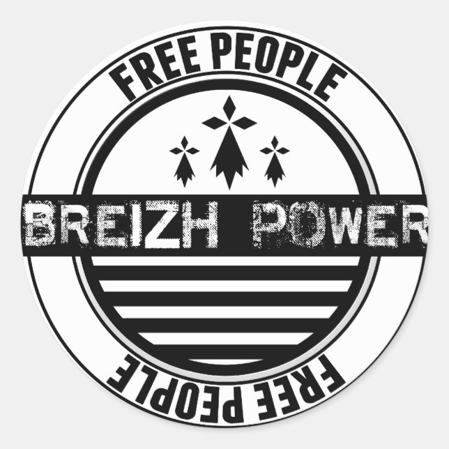 Brittany Breizh free people flag Classic Round Sticker (Front)
