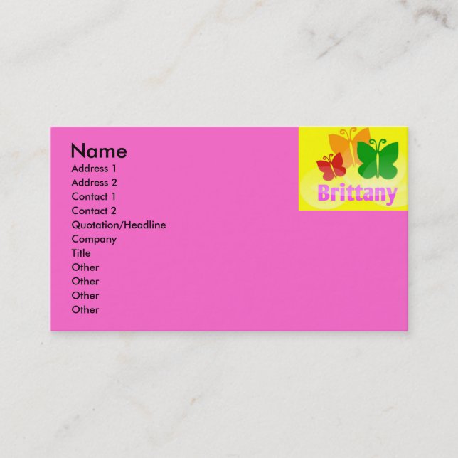 BRITTANY BUSINESS CARDS (Front)