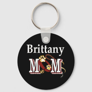 Brittany Dog MOM Keychain