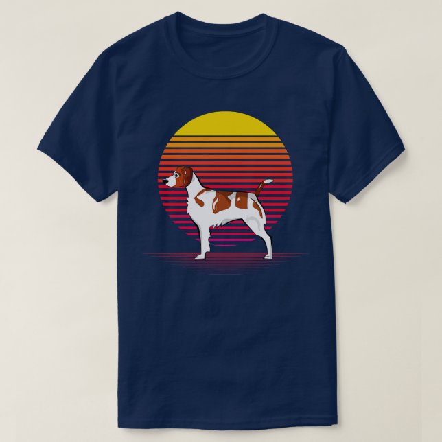 Brittany Dog Vapour T-Shirt (Design Front)