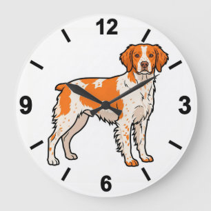 Brittany Dog Wall Clock Hunting Pet Home Decor