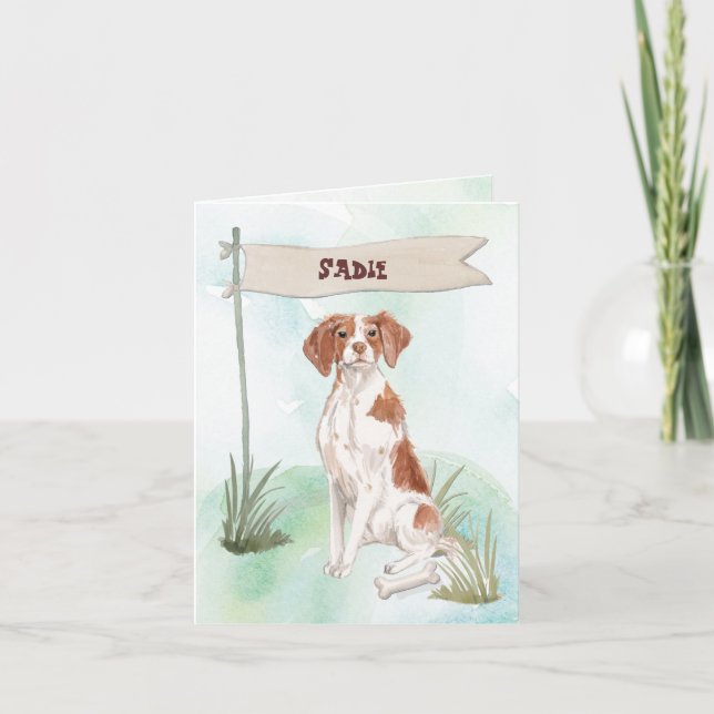 Brittany Félicitations pour le nouveau chien (Devant)
