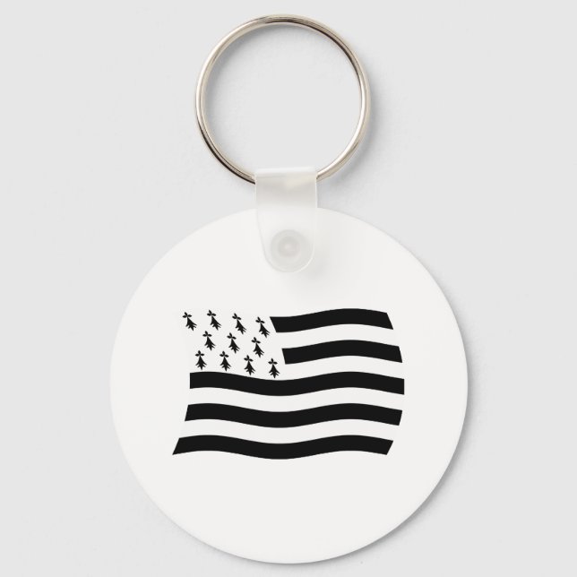 Brittany Flag Keychain (Front)