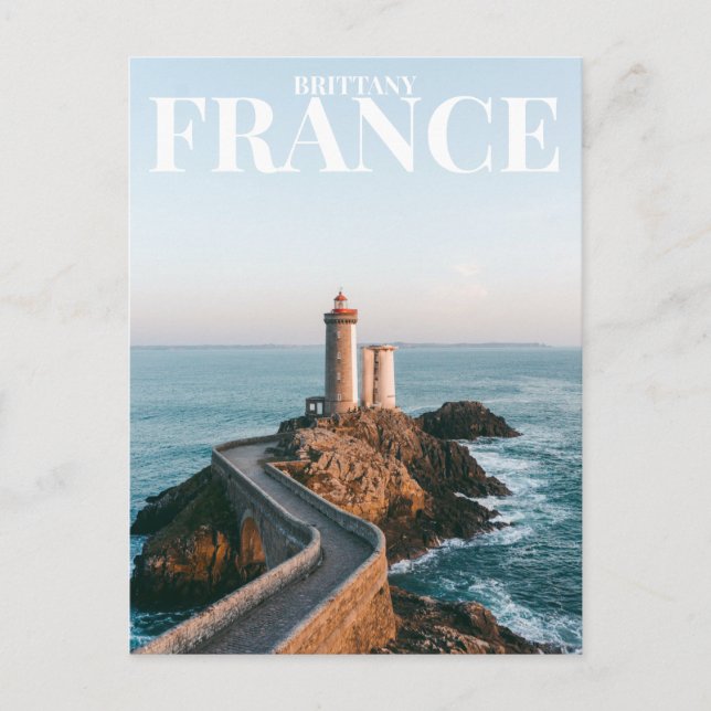 Brittany, France lighthouse Postcard (Front)