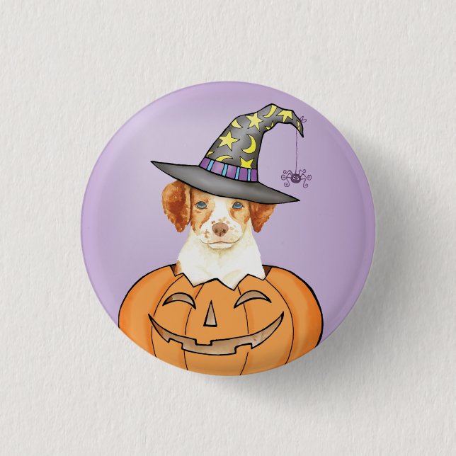 Brittany Halloween 1 Inch Round Button (Front)