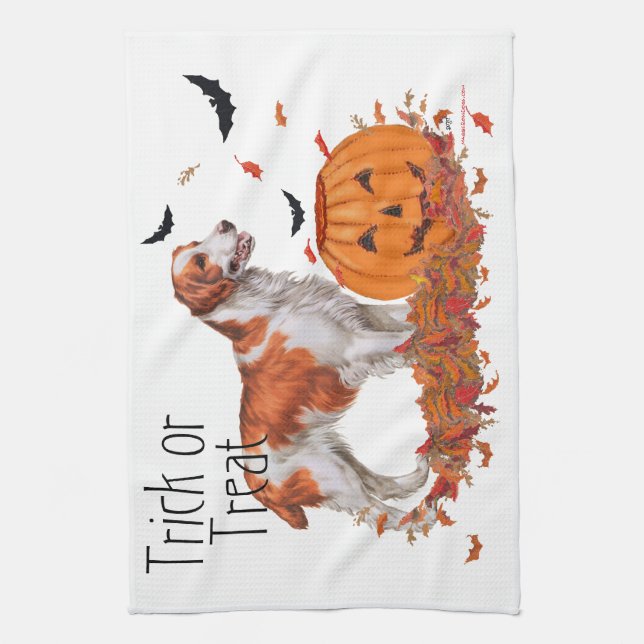 Brittany Halloween Kitchen Towel (Vertical)