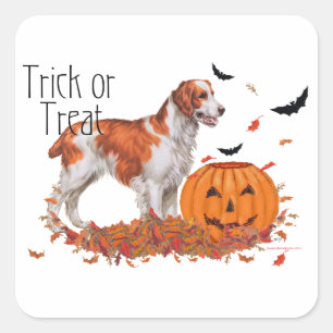 Brittany Halloween Square Sticker
