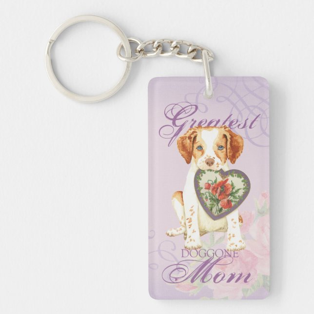 Brittany Heart Mom Keychain (Front)