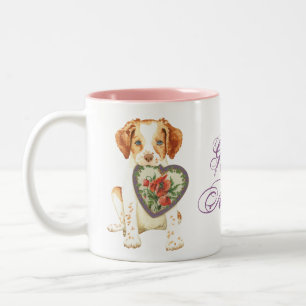 Brittany Heart Mom Two-Tone Coffee Mug