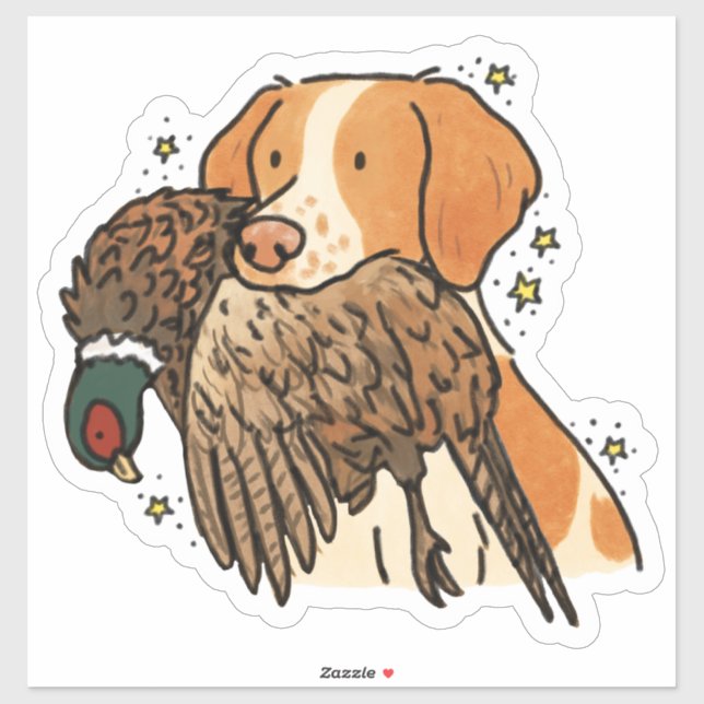 Brittany Hunting Car Decal (Sheet)