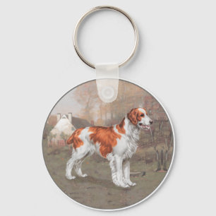 Brittany in the Field Keychain