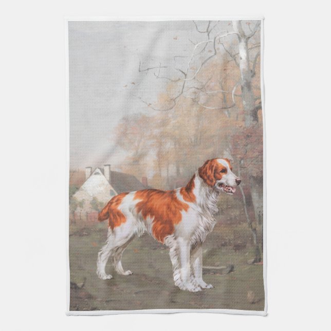 Brittany in the Field Kitchen Towel (Vertical)