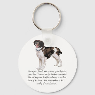 Brittany Keepsake - Male Dog Keychain