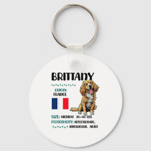 Brittany Origin Funny Brittany Dog Lover  Keychain