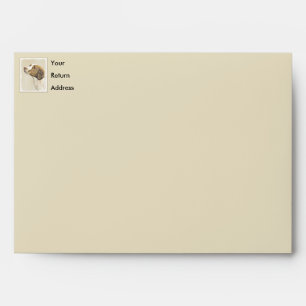 Brittany Painting - Cute Original Dog Art Envelope