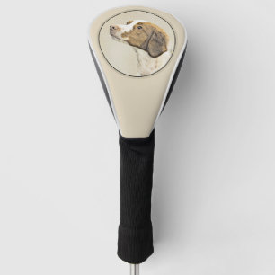 Brittany Painting - Cute Original Dog Art Golf Head Cover