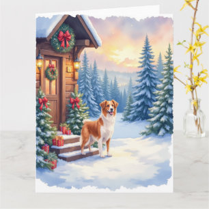 Brittany Rustic Cabin Christmas Winter Art Card