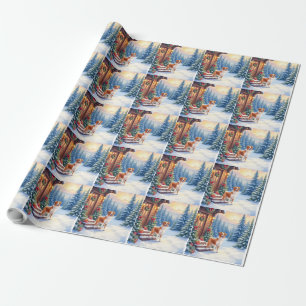 Brittany Rustic Cabin Christmas Winter Art Wrapping Paper