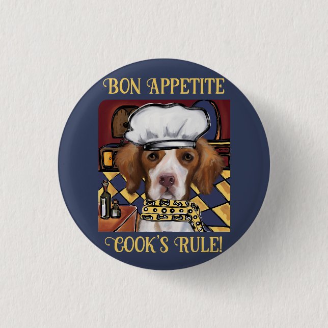 Brittany   Spaniel                1 Inch Round Button (Front)