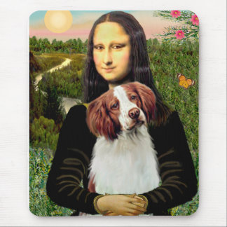 Brittany Spaniel 3 - Mona Lisa Mouse Pad