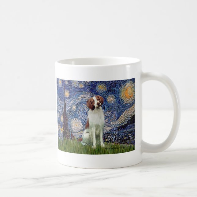 Brittany Spaniel 3 - Starry Night Coffee Mug (Right)