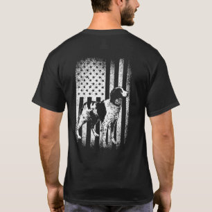 Brittany Spaniel American Flag Dog Dad Dog Mom T-Shirt