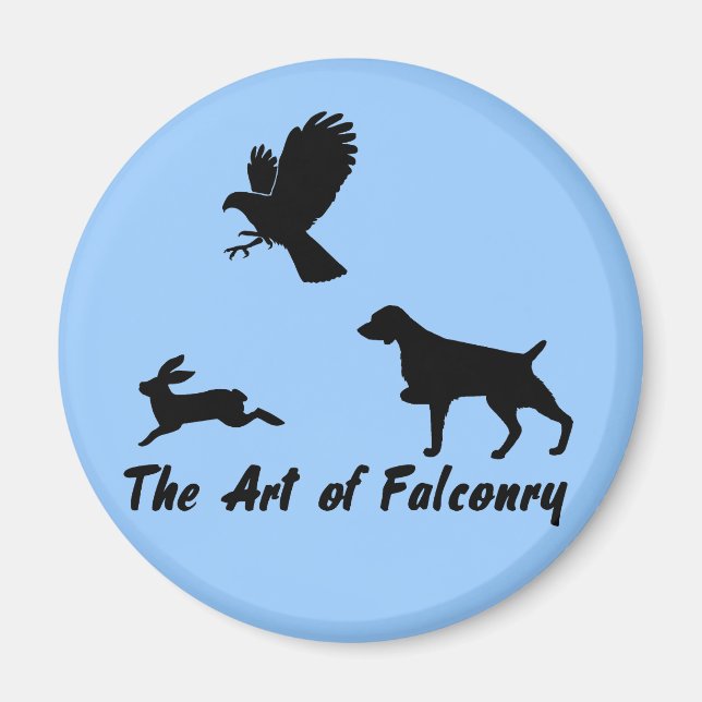 Brittany Spaniel and Falconry Magnet (Front)