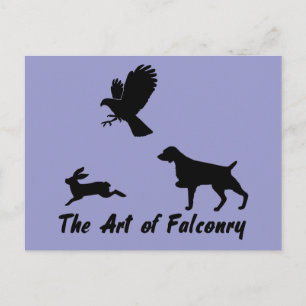 Brittany Spaniel and Falconry Postcard