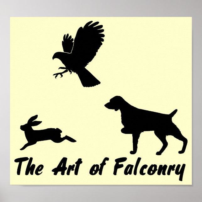 Brittany Spaniel and Falconry Poster (Front)