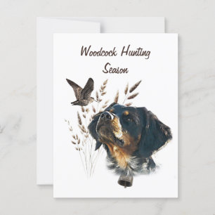 Brittany Spaniel and woodcock  Postcard