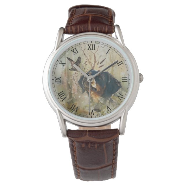 Brittany Spaniel and woodcock  Watch (Front)