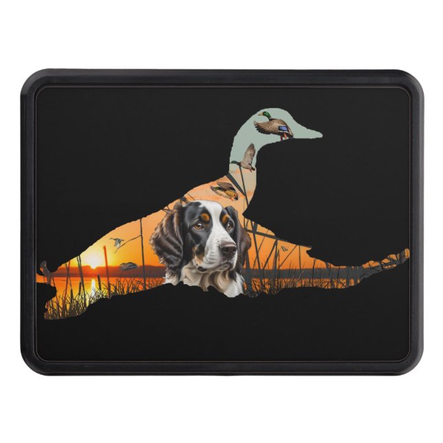 Brittany Spaniel Bird Dog Trailer Hitch Cover (Front)
