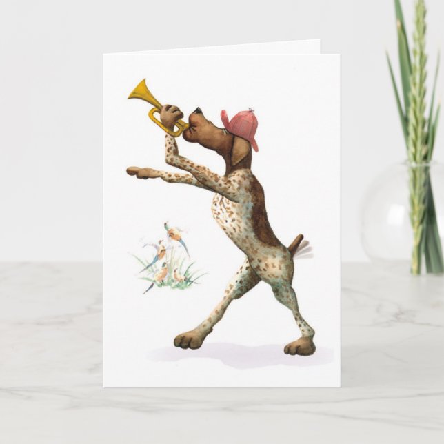 Brittany Spaniel - Bonne carte de voeux d'annivers (Devant)