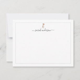 Brittany Spaniel Border Personalized Card