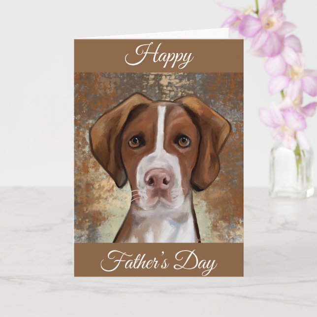 Brittany Spaniel         Card (Orchid)