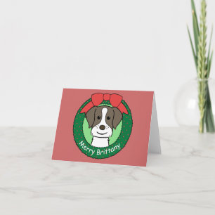 Brittany Spaniel Christmas Holiday Card