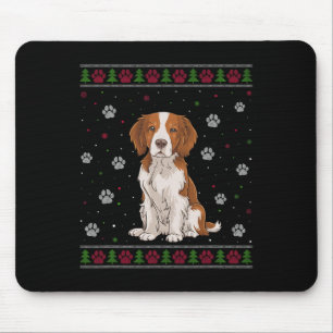 Brittany Spaniel Christmas Sweater Xmas Pet Animal Mouse Pad
