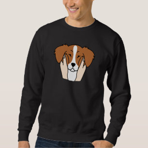 Brittany Spaniel Chubby Cheeks  Dog Sweatshirt