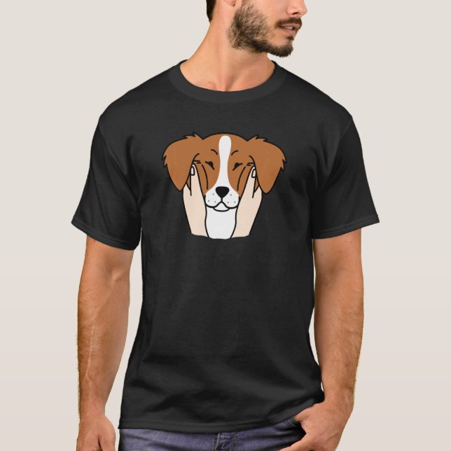 Brittany Spaniel Chubby Cheeks  Dog T-Shirt (Front)