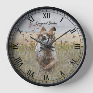 Brittany Spaniel Clock