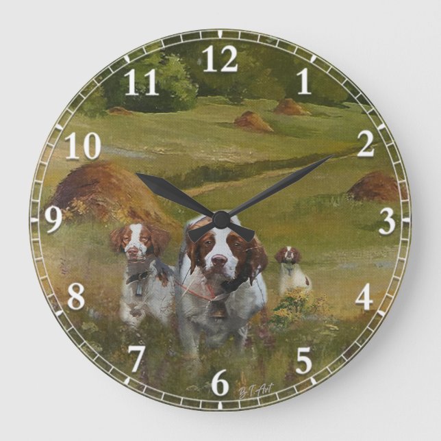 Brittany Spaniel Clock (Front)