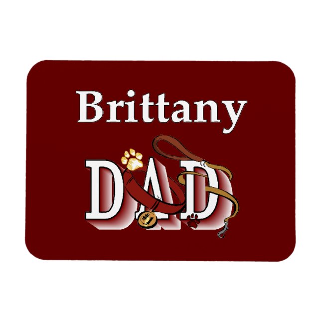 Brittany Spaniel Dad Magnet (Horizontal)
