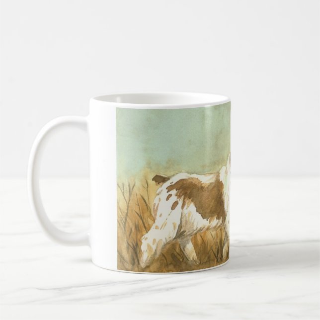 Brittany Spaniel Dog Art Mug (Left)