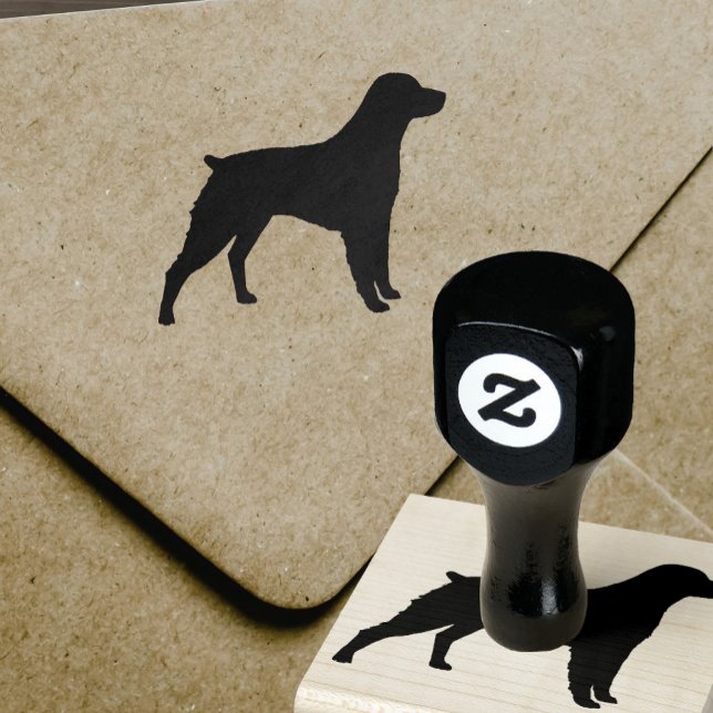 Brittany Spaniel Dog Breed Silhouette Rubber Stamp (Creator Uploaded)