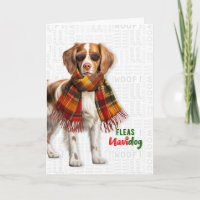 Brittany Spaniel Dog Funny Fleas Navidog Christmas