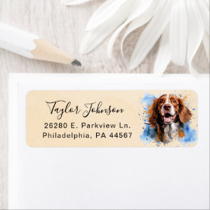 Brittany Spaniel Dog Return Address Label