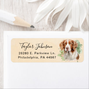 Brittany Spaniel Dog Return Address Label