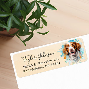 Brittany Spaniel Dog Return Address Label