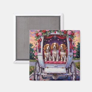 Brittany Spaniel Dog Valentine's Day Magnet