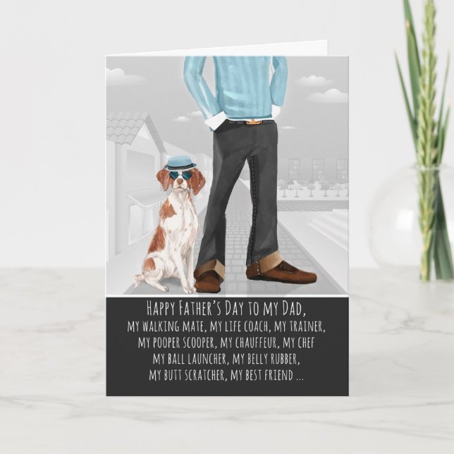 Brittany Spaniel from the Dog Father's Day Card (Front)